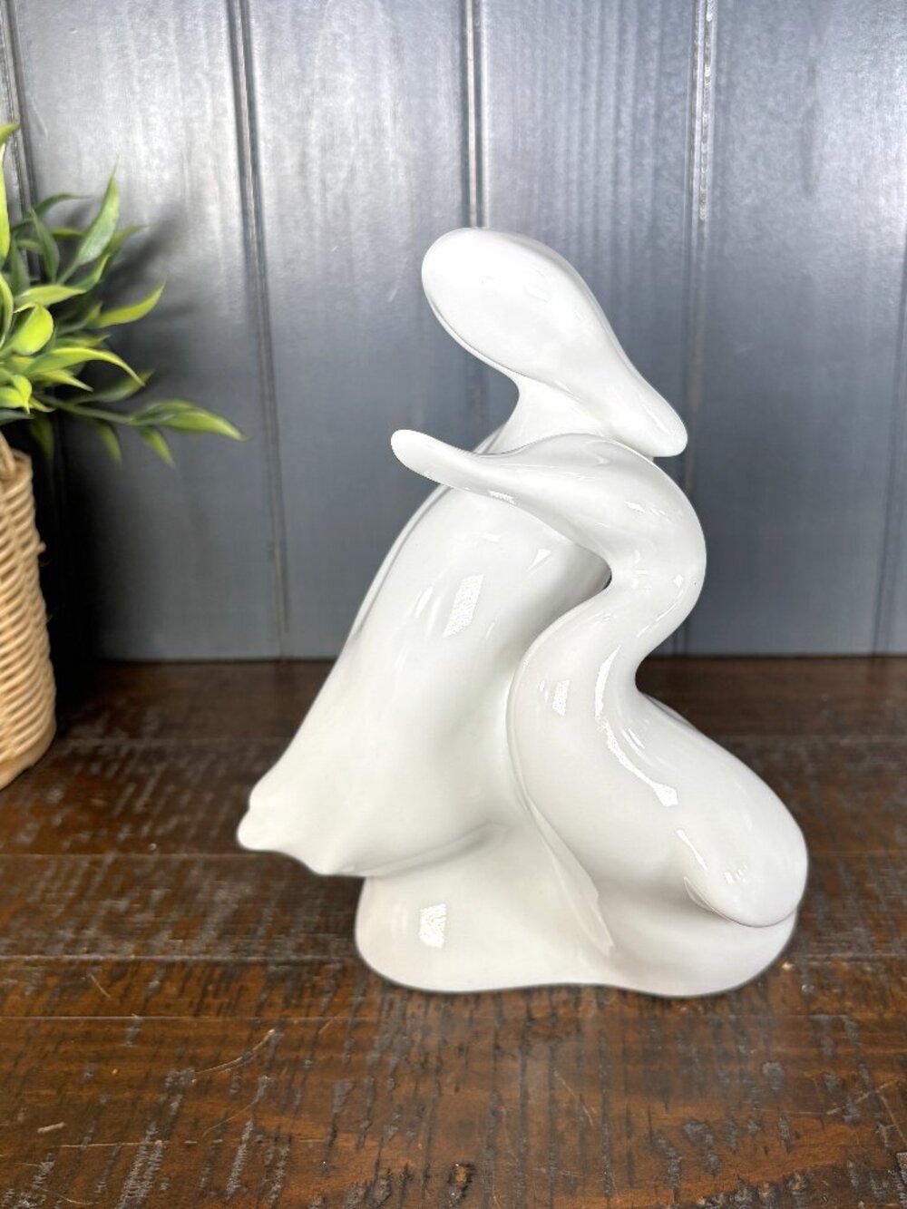 Vintage Royal Dux Love Ducks Figurine, Jaroslav Jezek Attributed Belfor Czech